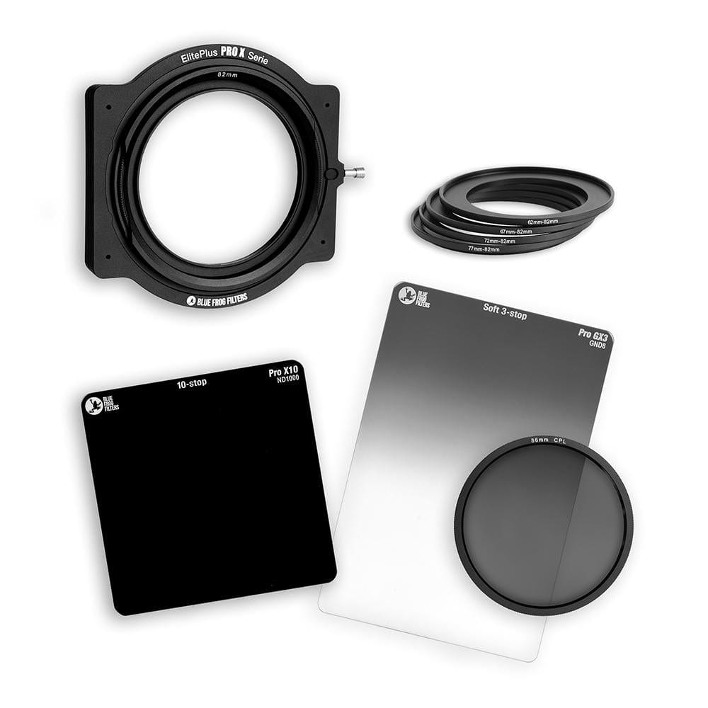 ELITE CREATIVE PRO X<br>ND & Graduated ND Filter Kit - ND Filters | Long Exposure Neutral Density Filters and Filter Holder - Blue Frog Filters