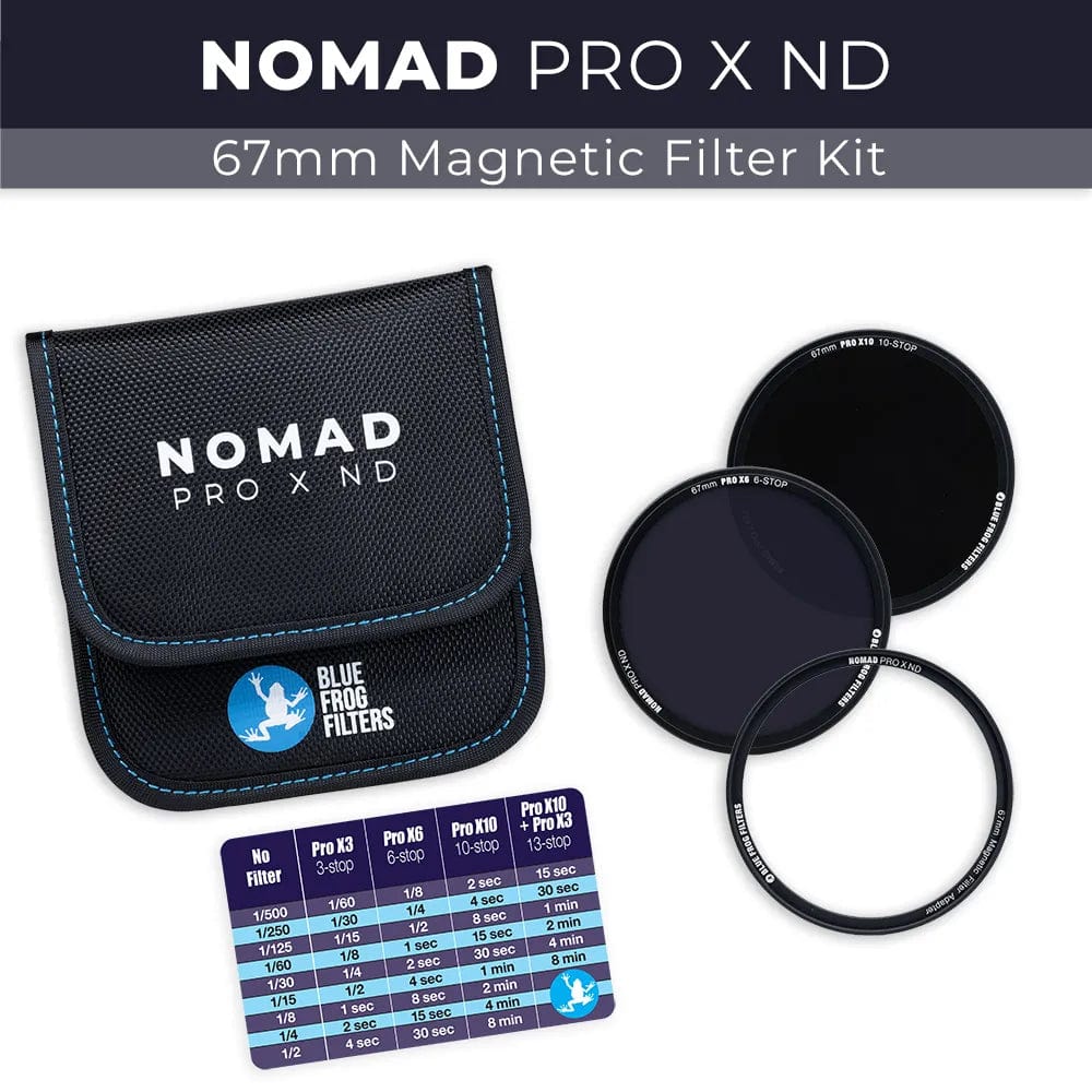 NOMAD PRO X ND <br> 77mm Magnetic Filter Kit <br> True-To-Life HD Nano - ND Filters | Long Exposure Neutral Density Filters and Filter Holder - Blue Frog Filters