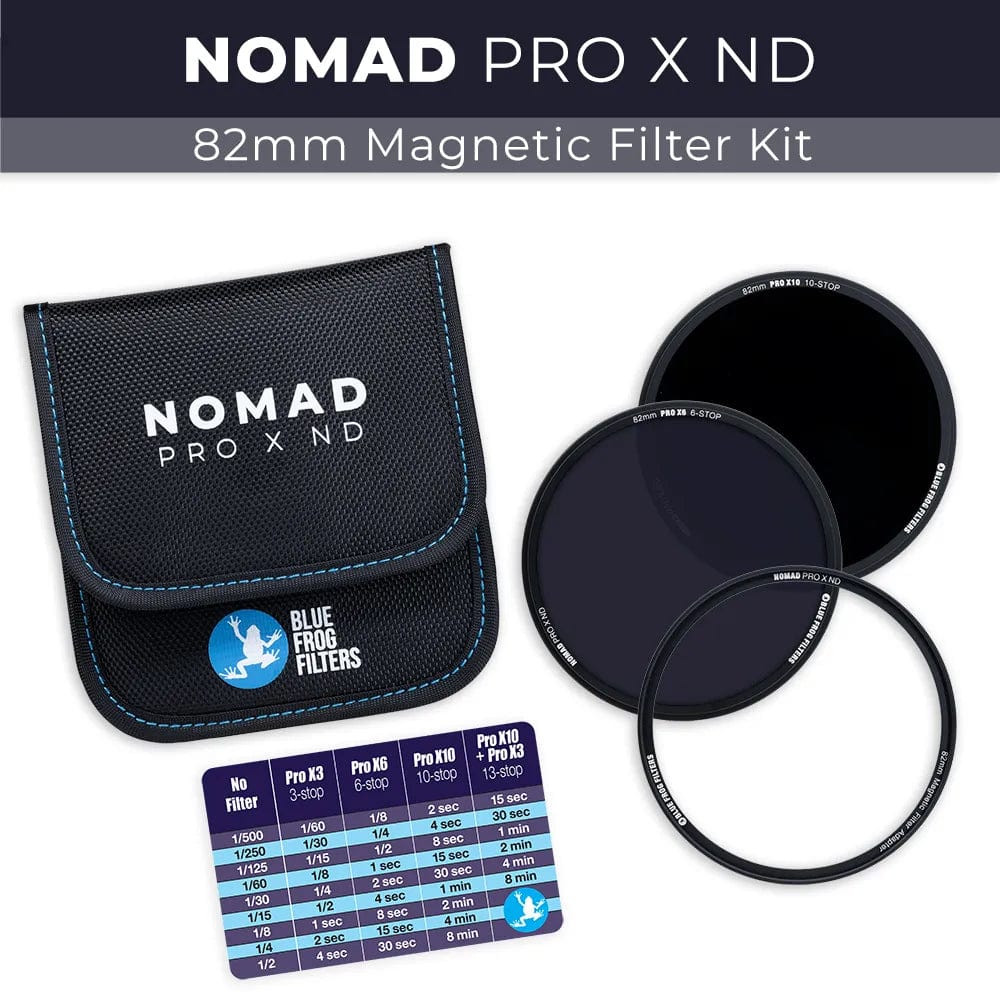 NOMAD PRO X ND <br> 82mm Magnetic Filter Kit <br> True-To-Life HD Nano - ND Filters | Long Exposure Neutral Density Filters and Filter Holder - Blue Frog Filters