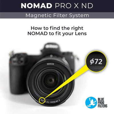 NOMAD PRO X ND <br> 62mm Magnetic Filter Kit <br> True-To-Life HD Nano - ND Filters | Long Exposure Neutral Density Filters and Filter Holder - Blue Frog Filters