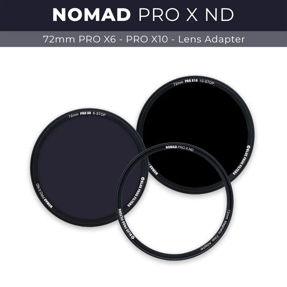 NOMAD PRO X ND <br> 72mm Magnetic Filter Kit <br> True-To-Life HD Nano - ND Filters | Long Exposure Neutral Density Filters and Filter Holder - Blue Frog Filters